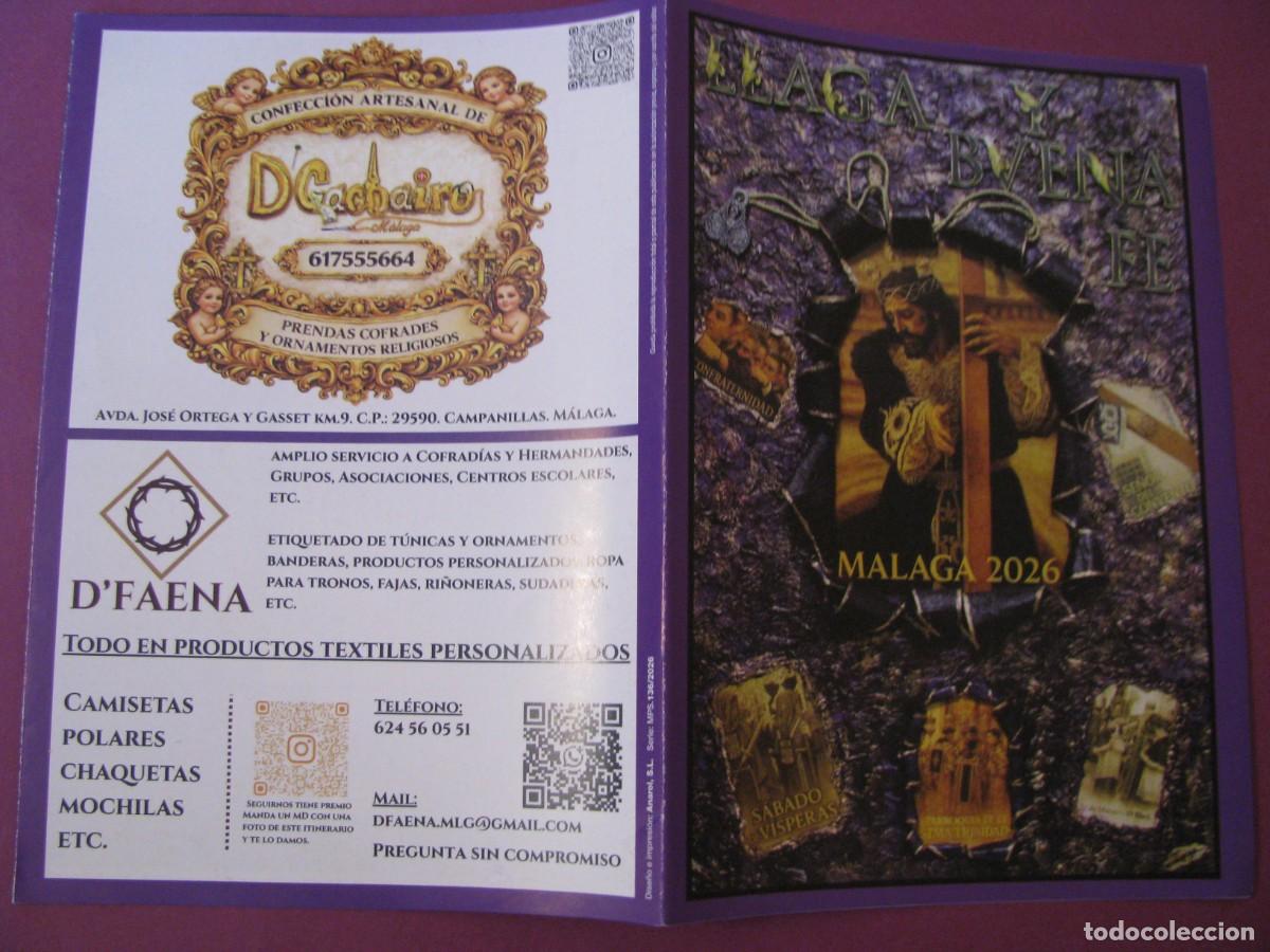 Colecionismo: HORARIOS E ITINERARIOS DE LA SEMANA SANTA M&Aacute;LAGA 2026