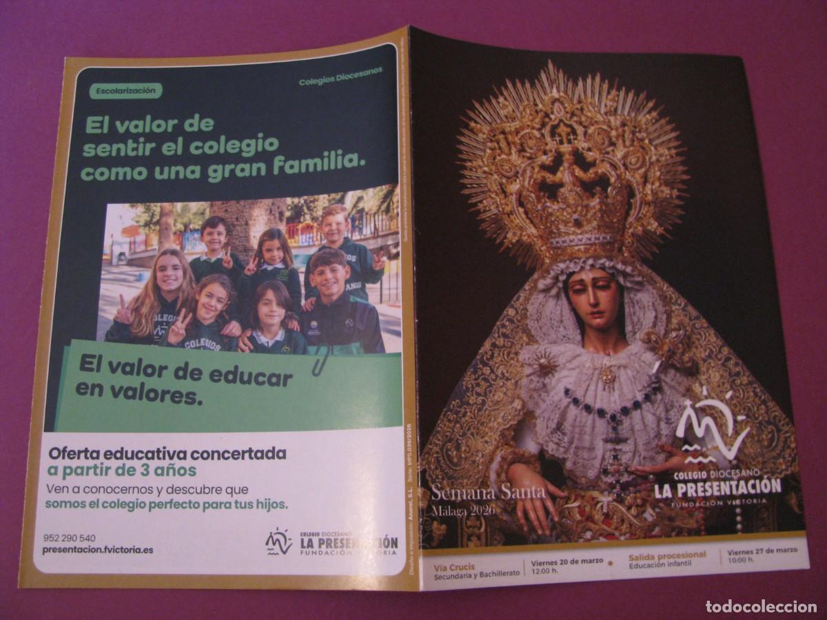 Coleccionismo: HORARIOS E ITINERARIOS DE LA SEMANA SANTA M&Aacute;LAGA 2026