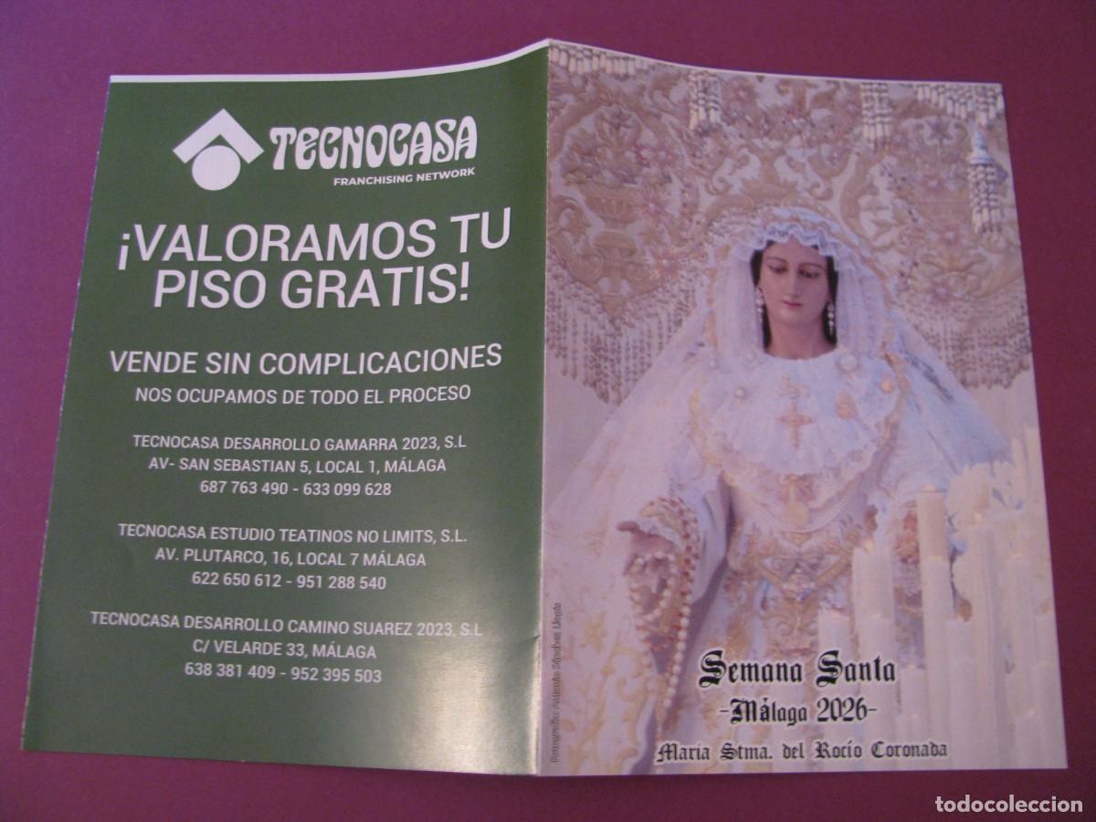 Coleccionismo: HORARIOS E ITINERARIOS DE LA SEMANA SANTA M&Aacute;LAGA 2026