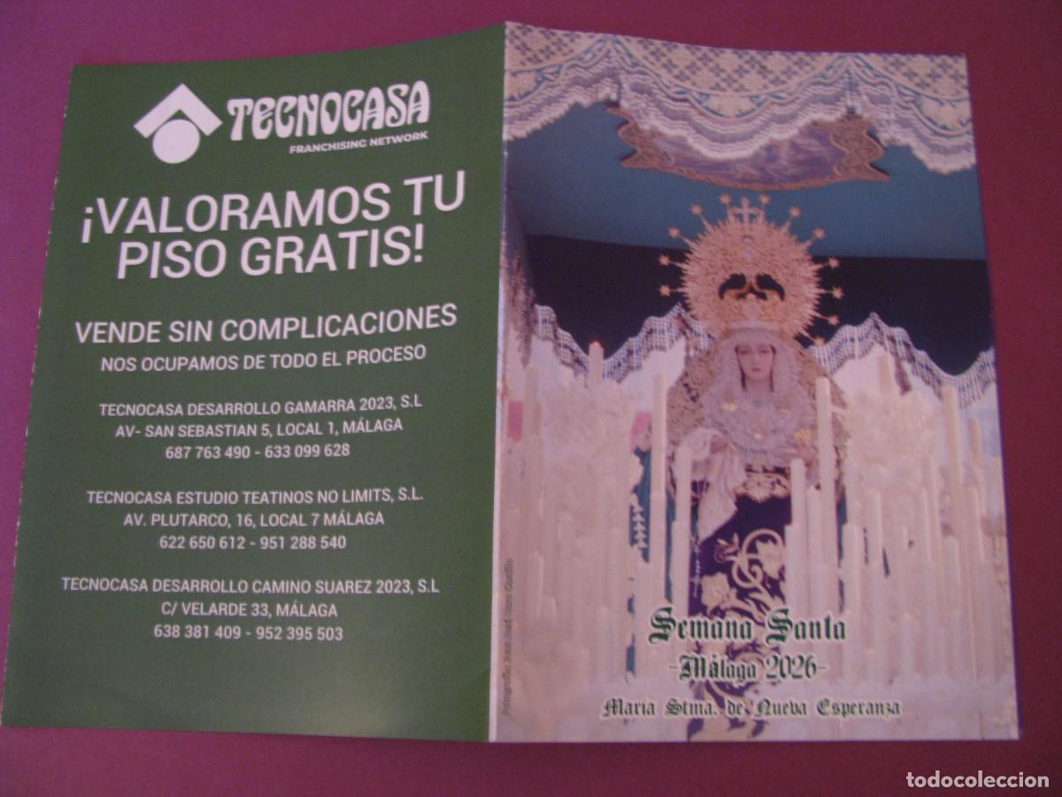 Coleccionismo: HORARIOS E ITINERARIOS DE LA SEMANA SANTA M&Aacute;LAGA 2026