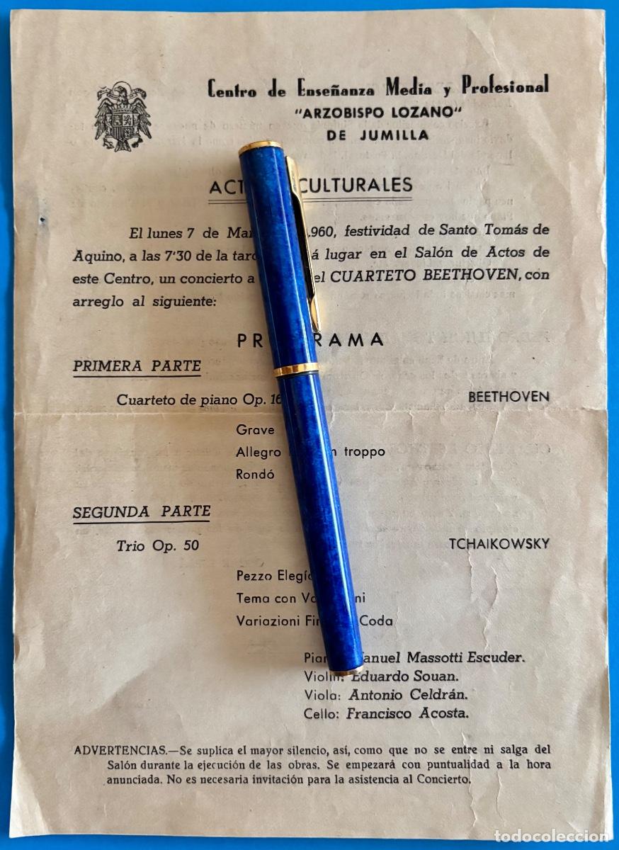 Sammelleidenschaft Papier: JUMILLA- CENTRO ARZOBISPO LOZANO- PROGRAMA CONCIERTO- 1960