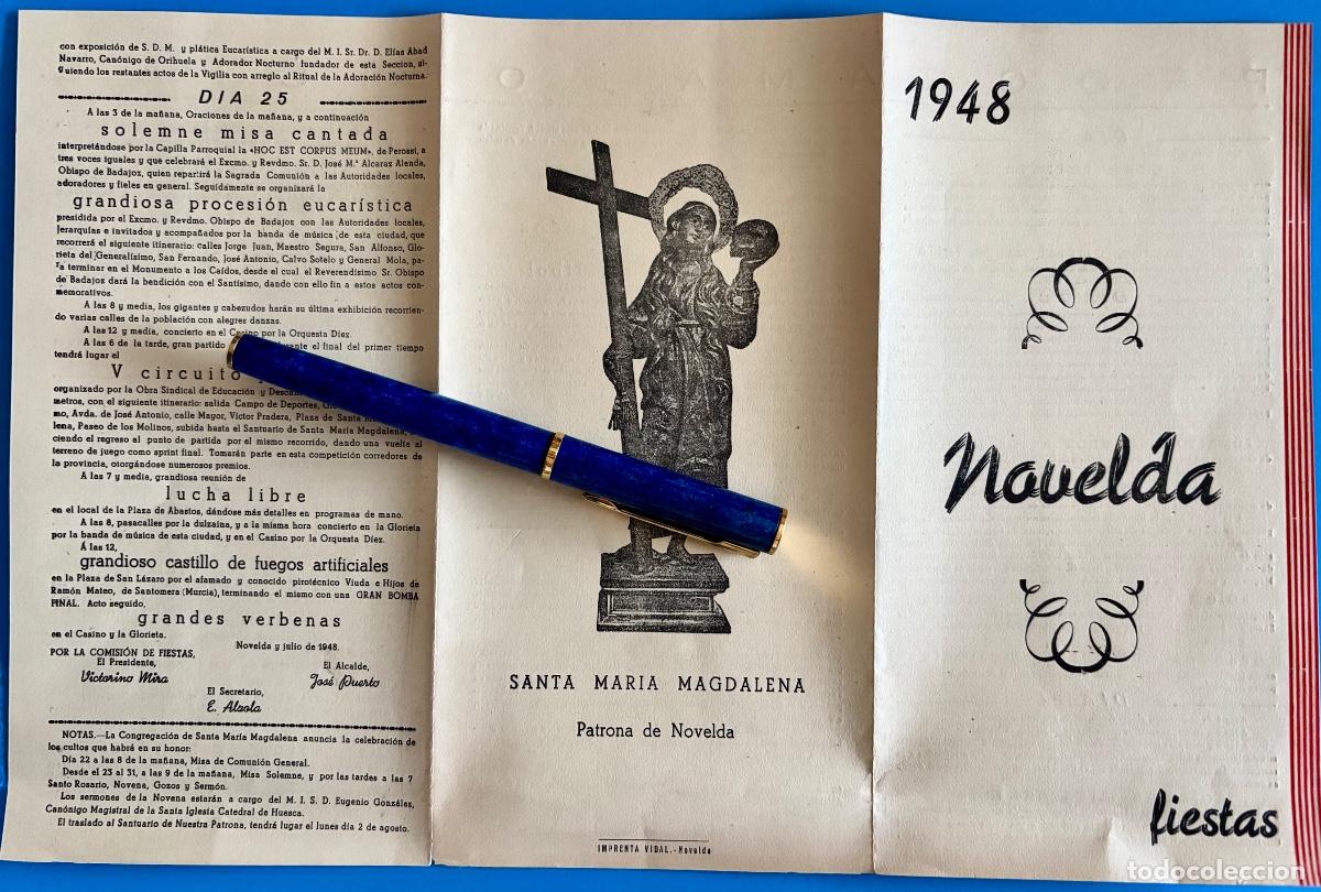 Sammelleidenschaft Papier: NOVELDA- ALICANTE- PROGRAMA FIESTAS- TRIPTICO- 1948