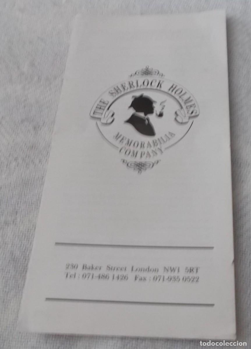 Coleccionismo: programa The Sherlock Holmes Memorabilia company en ingles