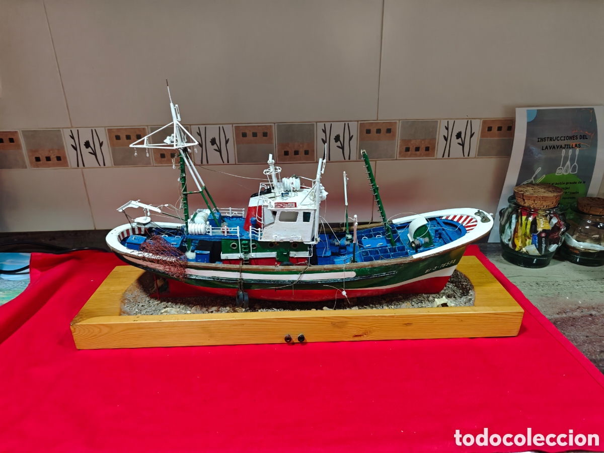 Coleccionismo: MAQUETA PESQUERO HECHO A MANO