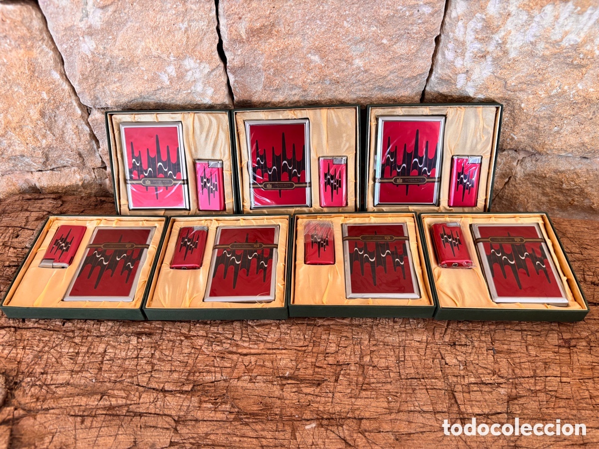 Coleccionismo: LOTE 7 Estuches NOS Dandy-Mate Marquis Jap&oacute;n: Pitilleras y Encendedores Vintage - Tobacciana A&ntilde;os 70