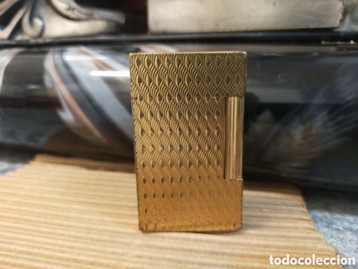 Coleccionismo: Mechero dorado dupont