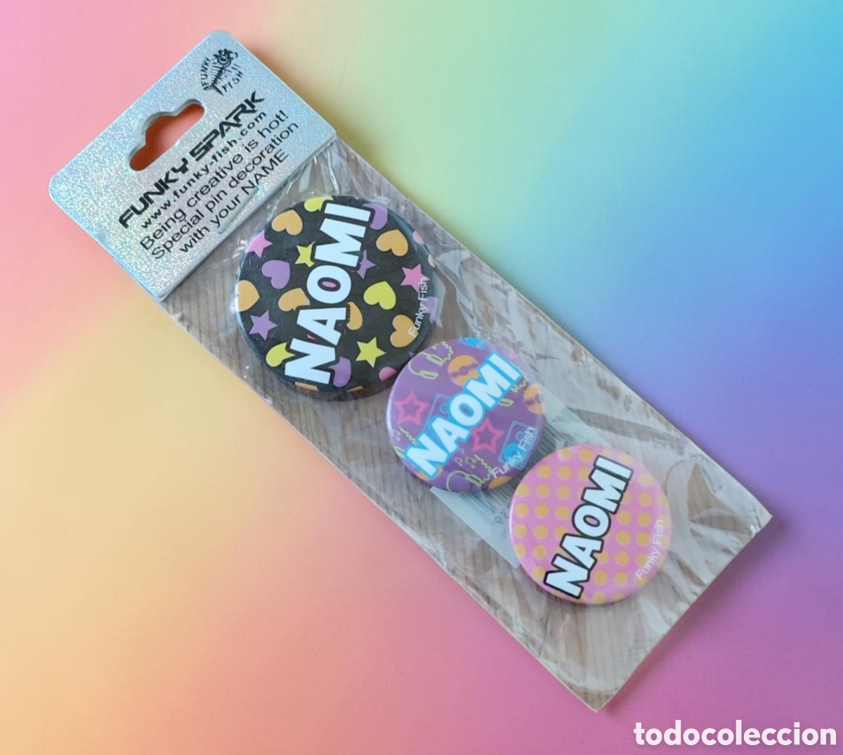 Coleccionismo: :::: AA59 - LOTE DE TRES CHAPAS CON NOMBRE - NAOMI