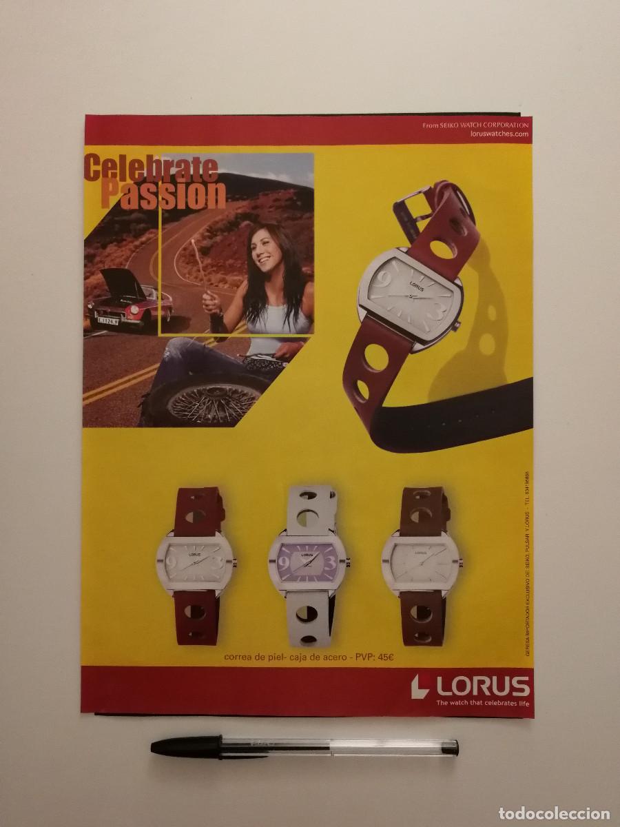 Coleccionismo: ANTIGUO ANUNCIO ACARTONADO -A4- LORUS CELEBRATE PASSION - RELOJ - PUBLICIDAD LAMINA