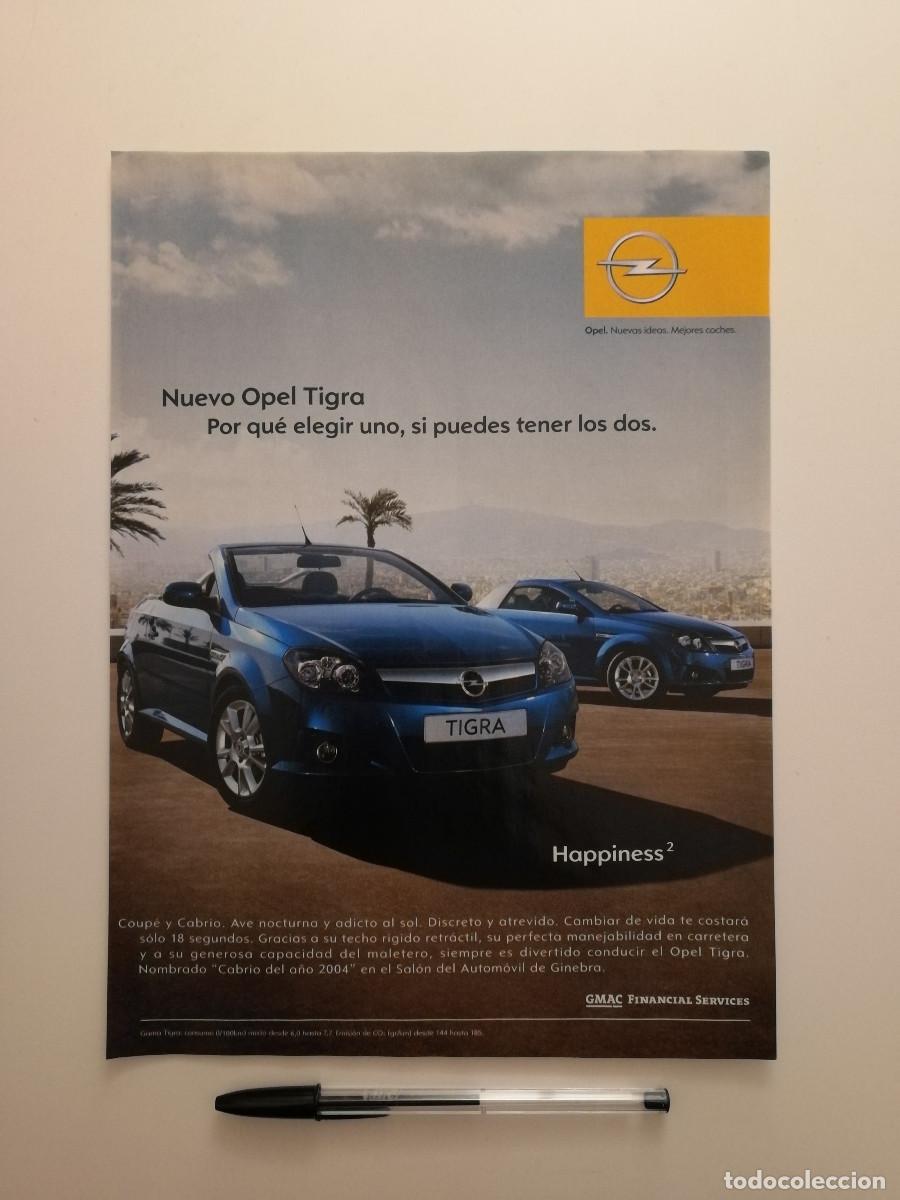 Coleccionismo: ANTIGUO ANUNCIO ACARTONADO -A4- OPEL TIGRA COCHE - PUBLICIDAD LAMINA