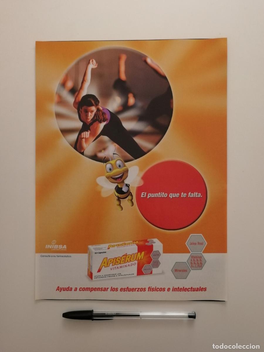 Coleccionismo: ANTIGUO ANUNCIO ACARTONADO -A4- APISERUM VITAMINAS - PUBLICIDAD LAMINA