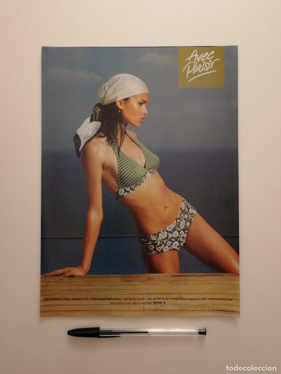Coleccionismo: ANTIGUO ANUNCIO ACARTONADO -A4- AVEZ PLAISIR DOMO MODA - PUBLICIDAD LAMINA