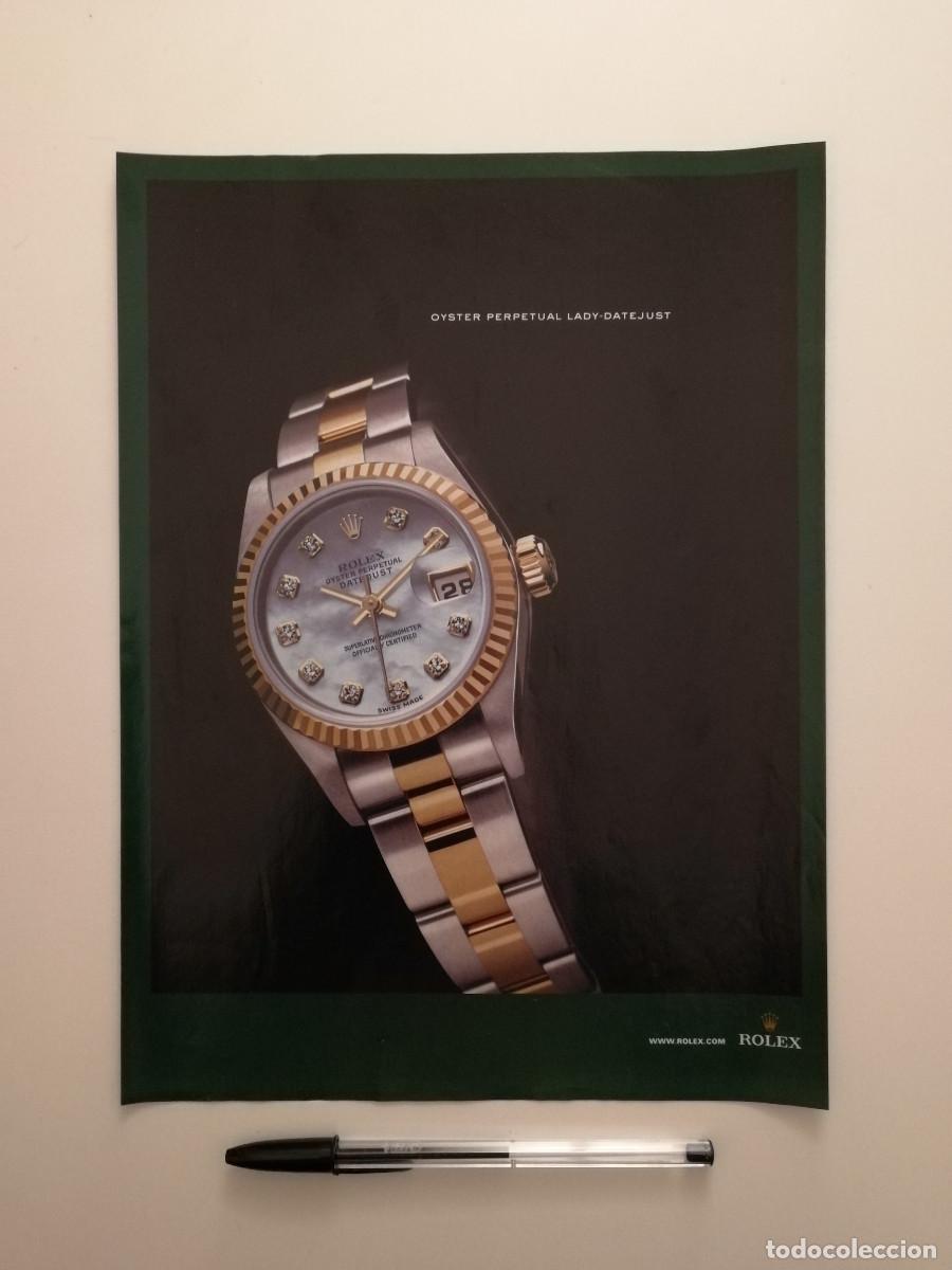 Coleccionismo: ANTIGUO ANUNCIO ACARTONADO -A4- ROLEX OYSTER PERPETUAL DATEJUST - PUBLICIDAD LAMINA