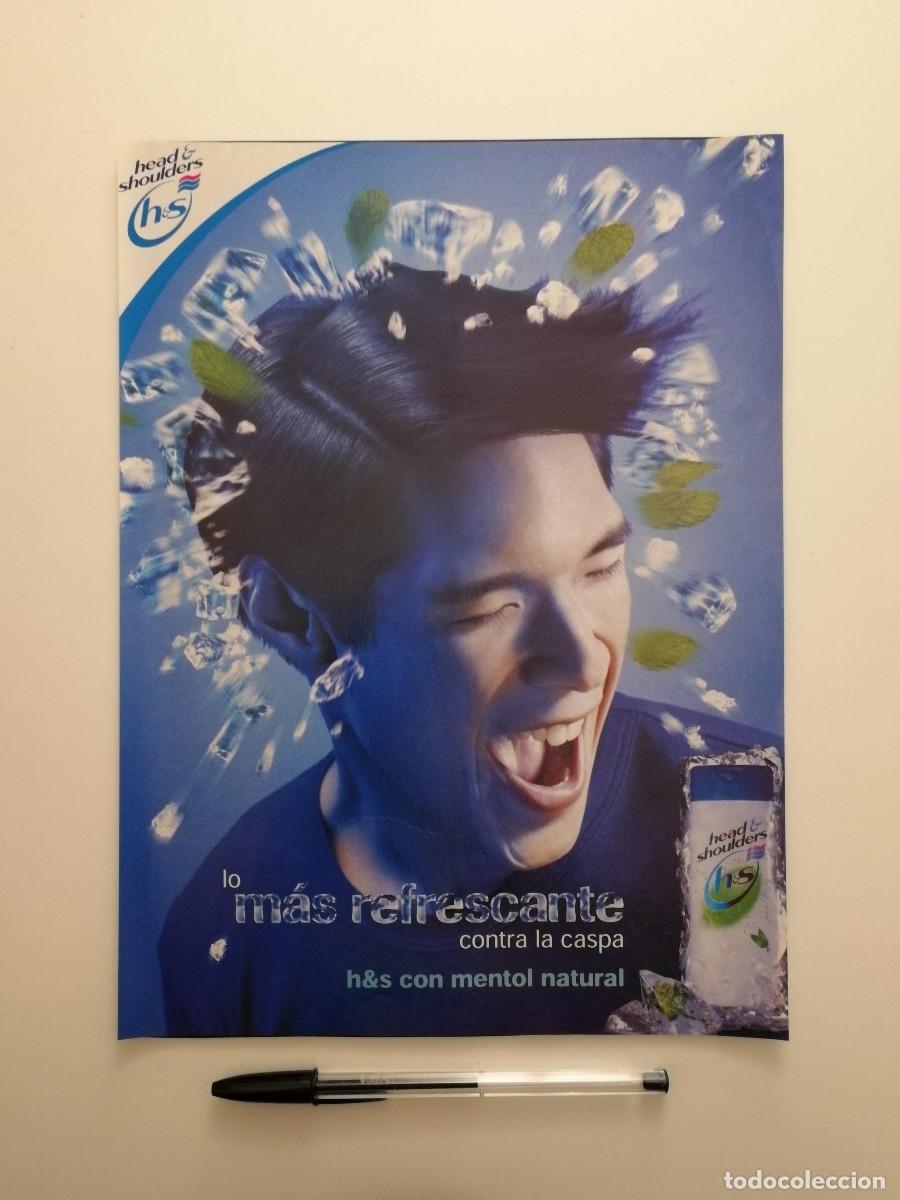 Coleccionismo: ANTIGUO ANUNCIO ACARTONADO -A4- Head & Shoulders CHAMPU - PUBLICIDAD LAMINA