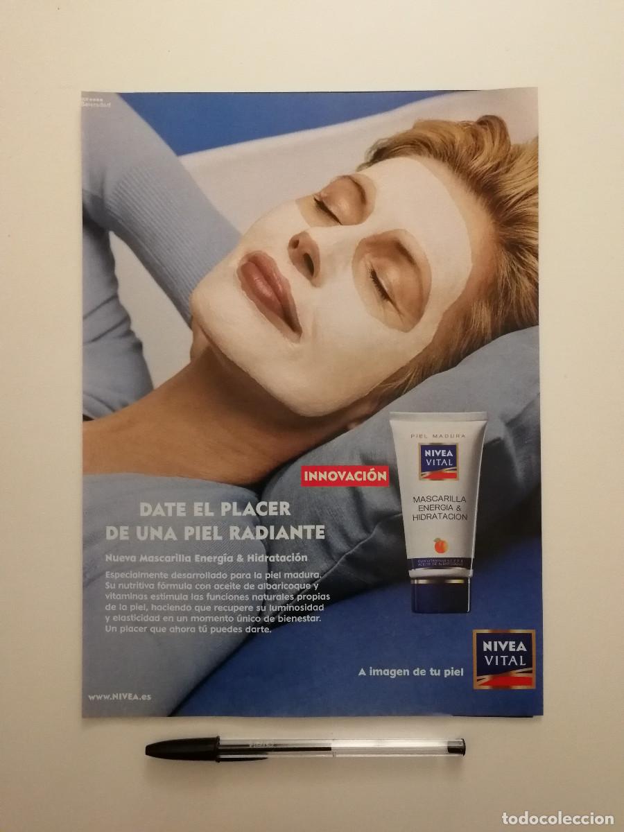 Coleccionismo: ANTIGUO ANUNCIO ACARTONADO -A4- NIVEA VITAL MASCARILLA - PUBLICIDAD LAMINA
