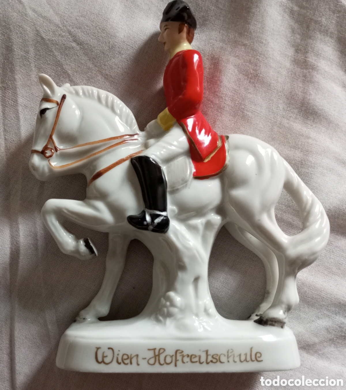 Collecting: Vintage porcelana austriaca caballo y jinete lipizzaner wiert hofreitschule