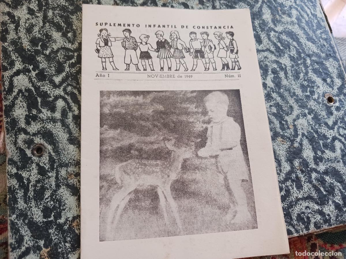 Coleccionismo: SUPLEMENTO INFANTIL DE CONSTANCIA, REVISTA RELIGIOSA 1949, N&ordm; 11