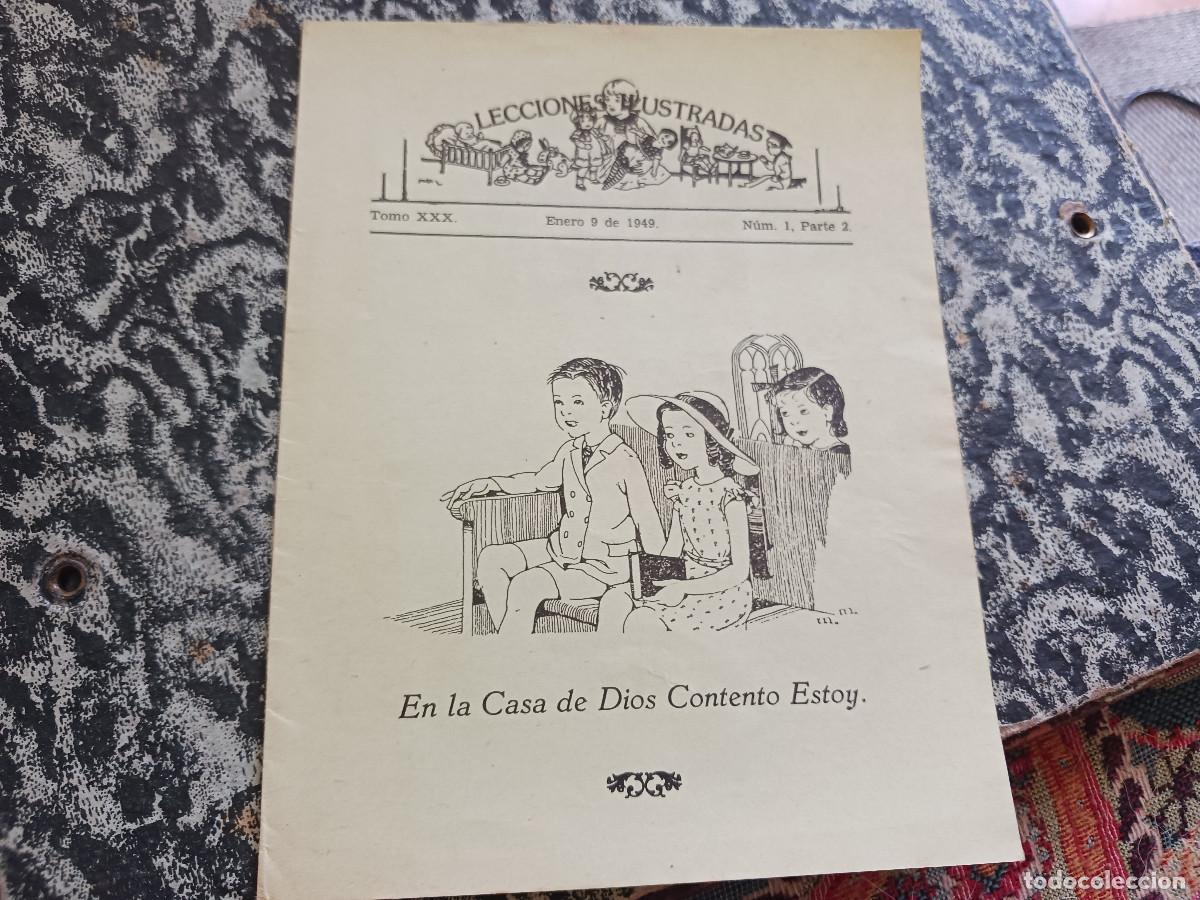 Coleccionismo: DIPTICO, LECCIONES ILUSTRADAS, 1949, ED. CASA BAUTISTA, EL PASO