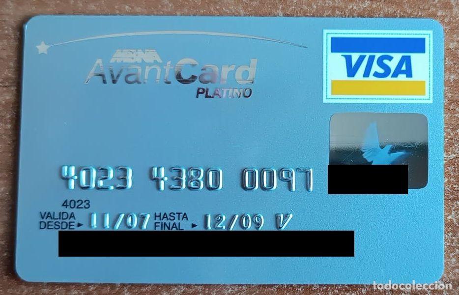 Coleccionismo: Visa platino AvantCard
