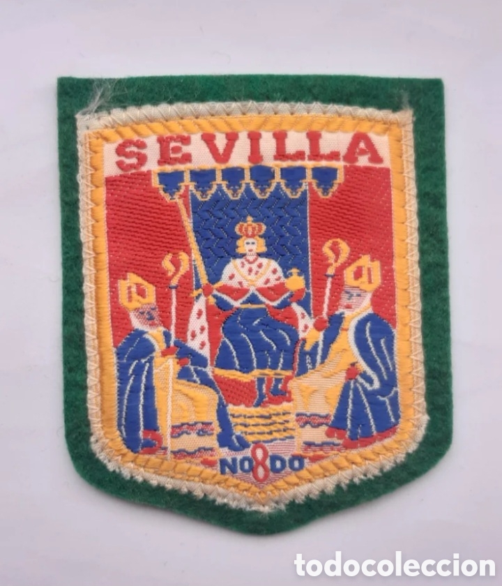Coleccionismo: Escudo parche bordado tela fieltro souvenir tur&iacute;stico Sevilla Andaluc&iacute;a