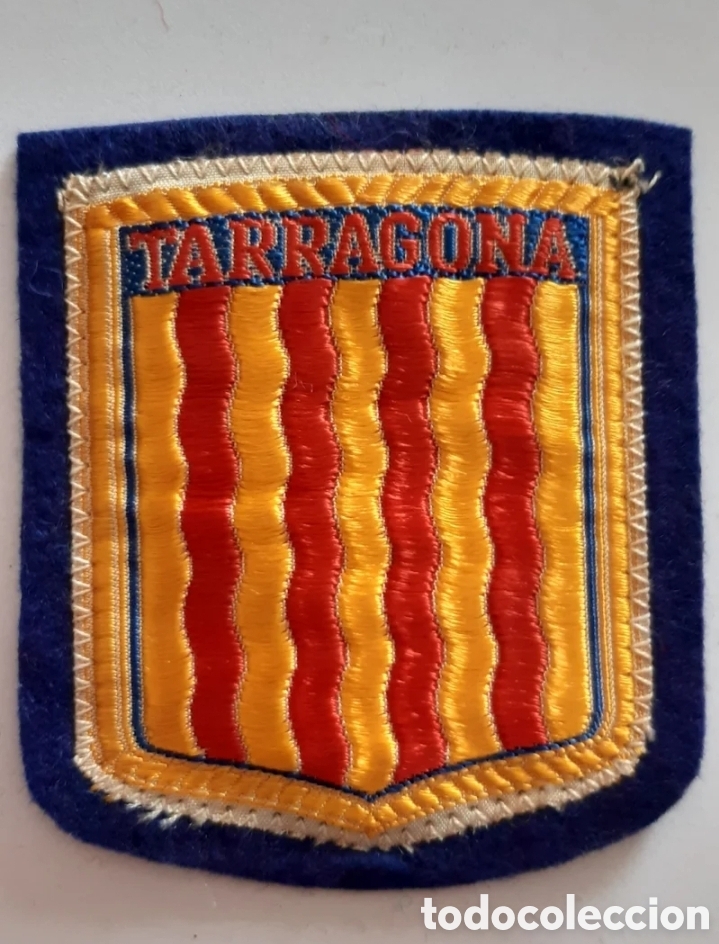 Coleccionismo: Escudo parche bordado tela fieltro souvenir tur&iacute;stico Tarragona Catalu&ntilde;a Catalunya