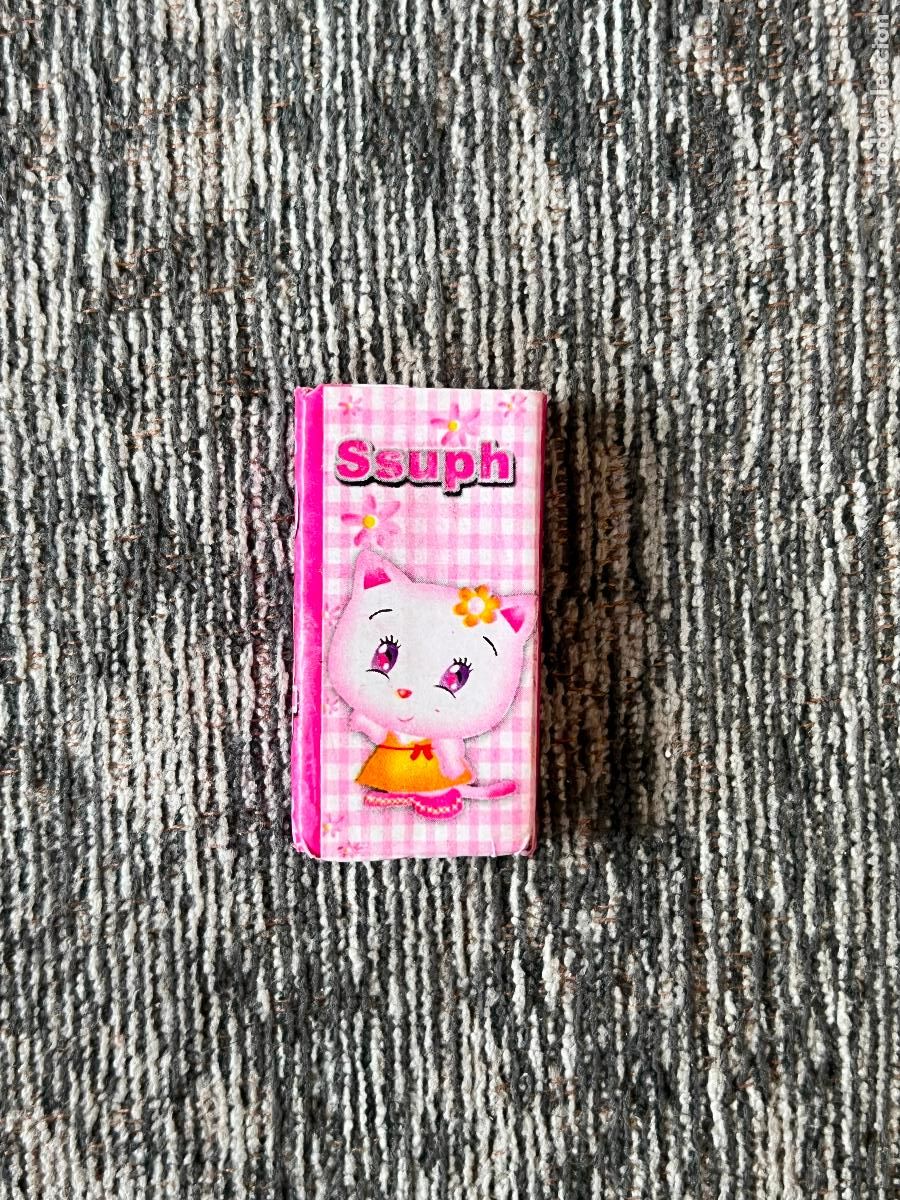 Coleccionismo: GOMA DE BORRAR SSUPH GATO ROSA KAWAII