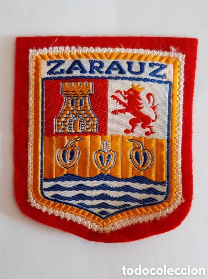 Coleccionismo: Escudo parche bordado tela fieltro souvenir tur&iacute;stico Zarauz
