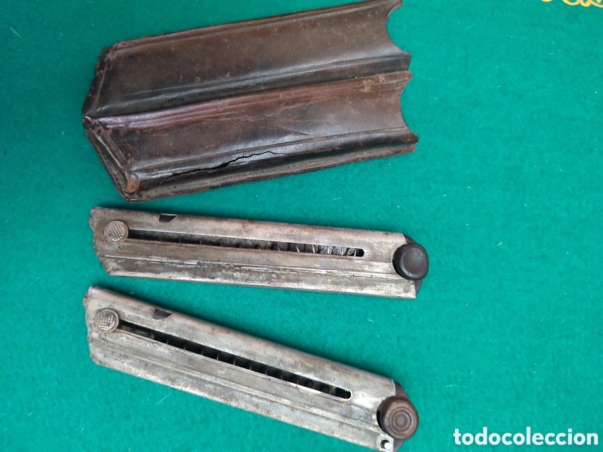 Coleccionismo: Lote cargadores pistola P08 alem&aacute;n I guerra mundial primera