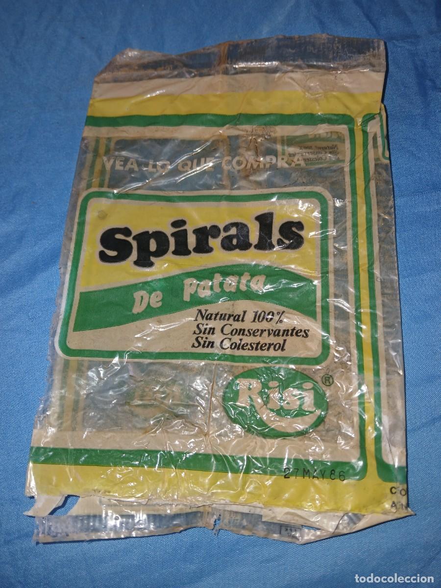 Coleccionismo: Antiguo envoltorio paquete spirals de patata de risi a&ntilde;o 1986 modelo escaso y poco visto