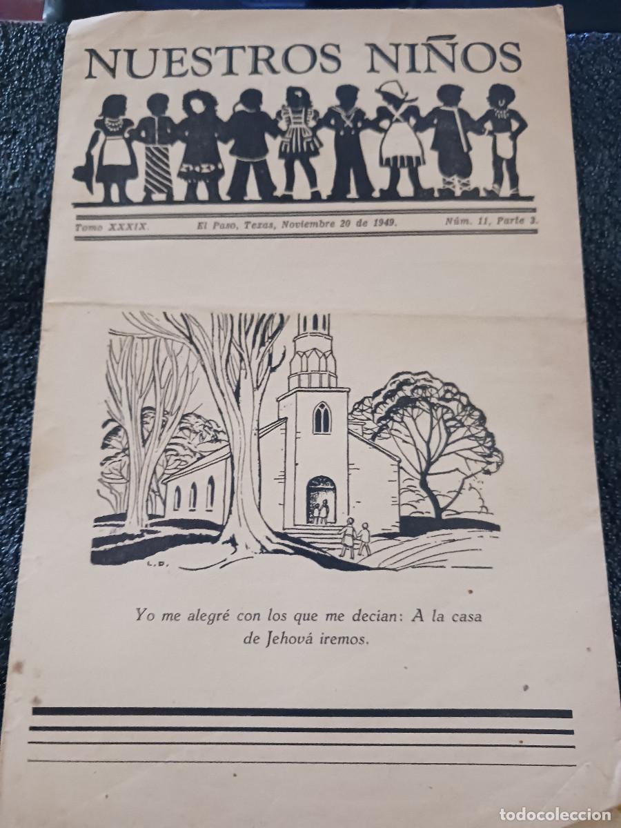 Coleccionismo: diptico, nuestros ni&ntilde;os, el paso, texas, 1949, casa bautista de publicaciones