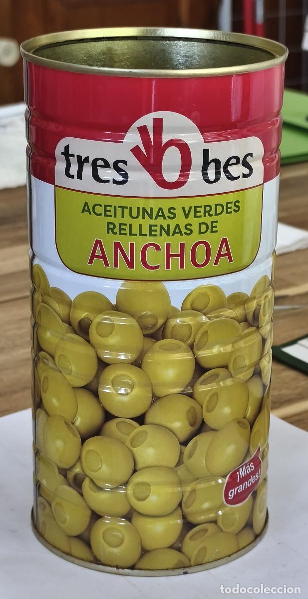 Coleccionismo: LATA VACIA - TES BES - Aceitunas verdes rellenas de anchoa