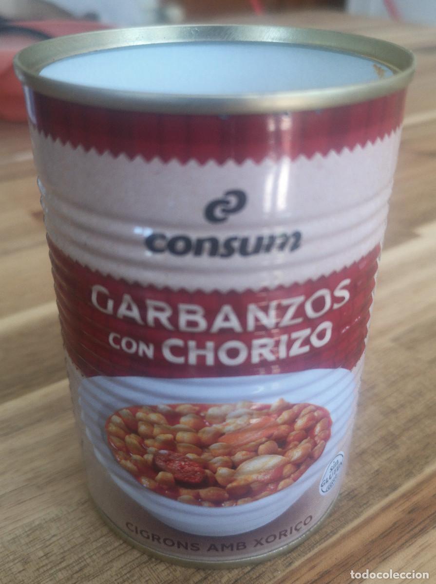 Coleccionismo: LATA VACIA - GARBANZOS CON CHORIZO, CIGRONS AMB XORI&Ccedil;O ( Super CONSUM )