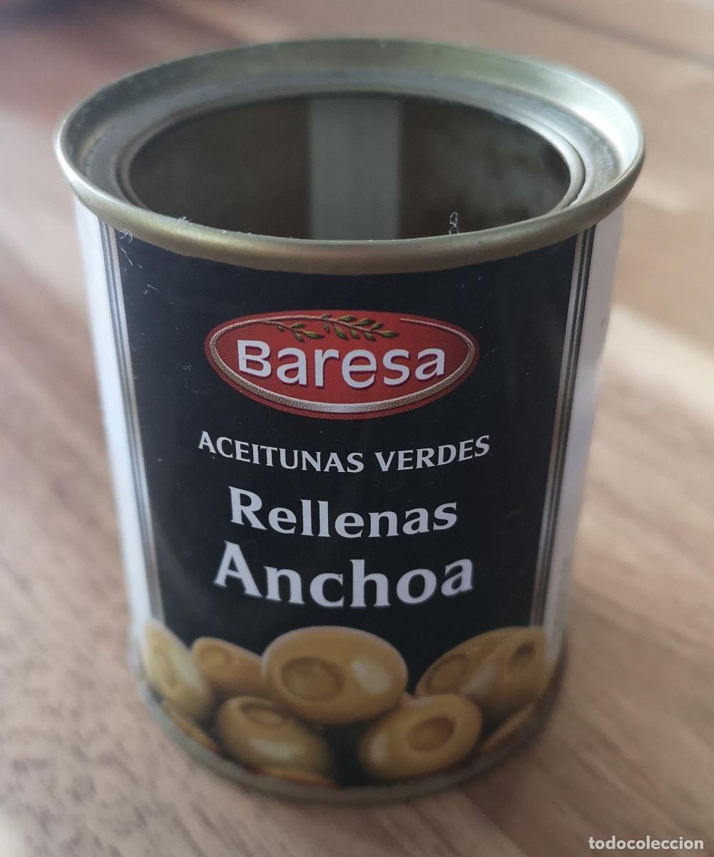 Coleccionismo: LATA VACIA - ACEITUNAS VERDES RELLENAS ANCHOA - BARESA ( super LIDL )