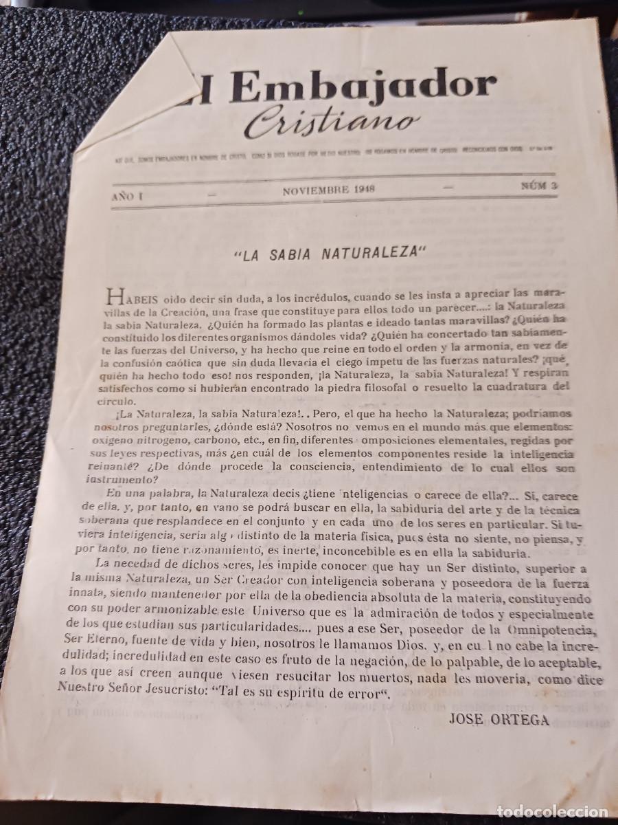 Coleccionismo: diptico religioso, el embajador cristiano, noviembre 1948, n&ordm; 3