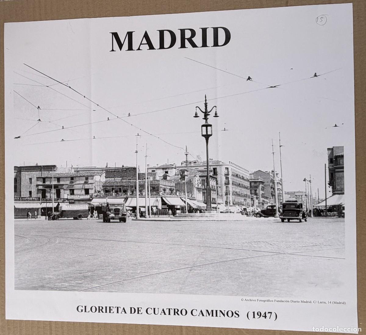 Coleccionismo: S1- LAMINA DE LA GLORIETA DE CUATRO CAMINOS DE MADRID EN 1.947