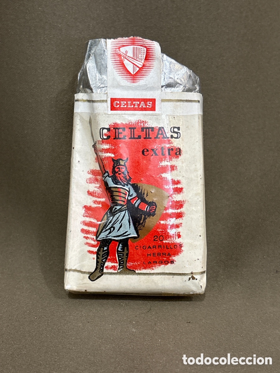 Coleccionismo: PAQUETE DE TABACO - CELTAS EXTRA - 17 CIGARRILLOS HEBRA LARGOS*ABIERTO*