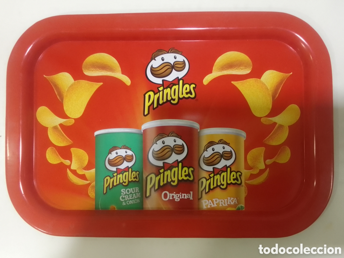 Coleccionismo: Bandeja met&aacute;lica Patatas Fritas Pringles.