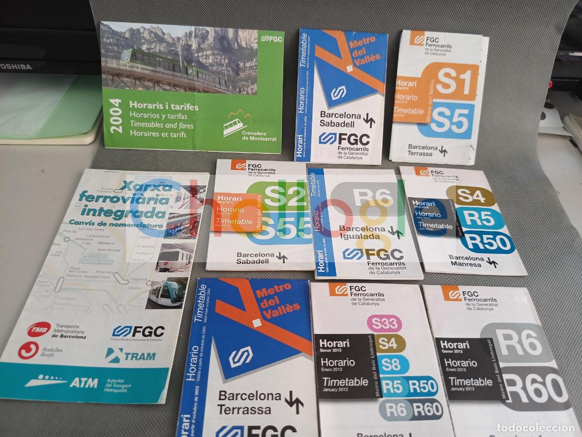 Coleccionismo: Hoarios FGC ferrocarrils generalitat caalunya