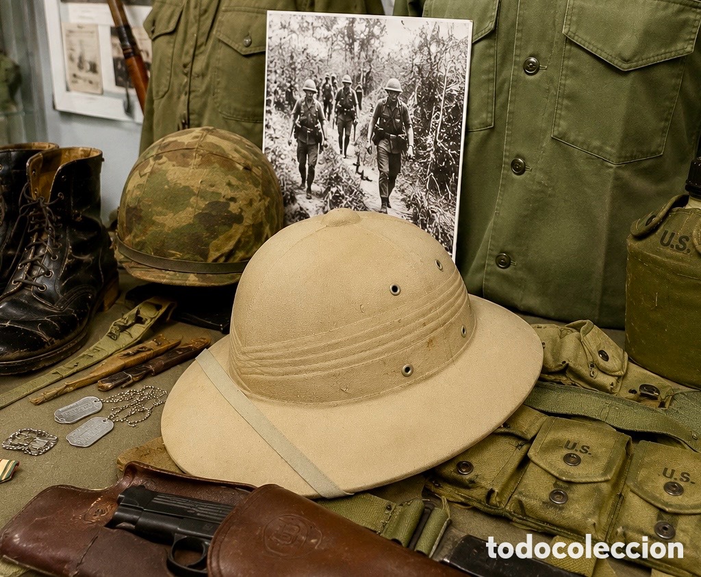 Coleccionismo: Casco tropical militar EEUU era Vietnam DSA