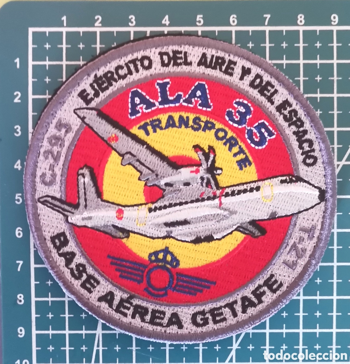 Coleccionismo: Parche bordado ALA 35 TRANSPORTE BASE A&Eacute;REA DE GETAFE EJ&Eacute;RCITO DEL &Aacute;IRE Y DEL ESPACIO ESPA&Ntilde;A