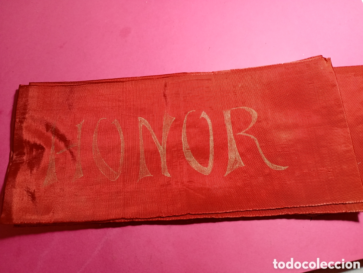 Coleccionismo: BANDA MAS&Oacute;NICA CON ORLAS/RIBETES DORADOS DISTINCI&Oacute;N DE ''HONOR''