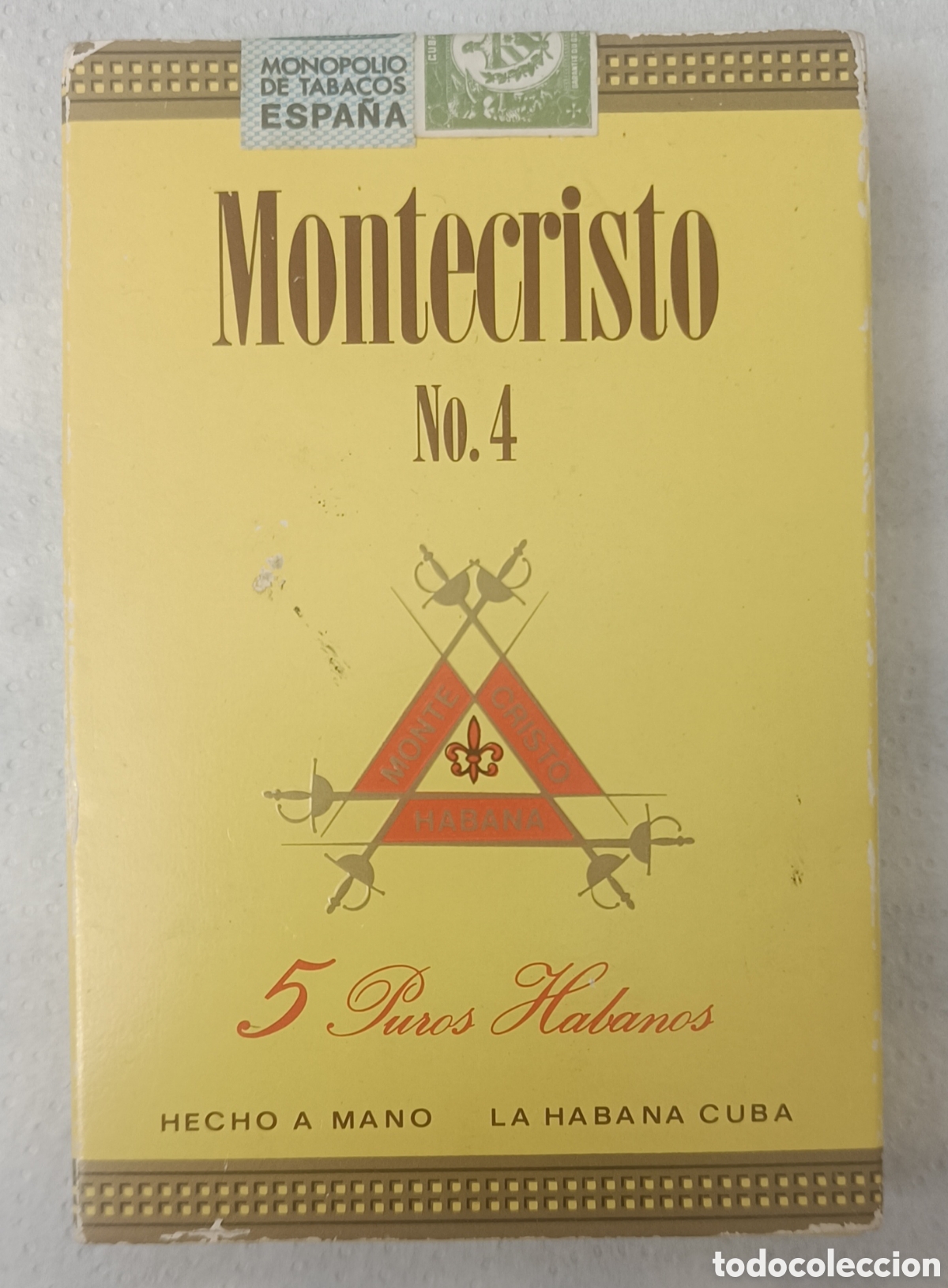Coleccionismo: Caja de puros montecristo n&uacute;mero 4 habanos