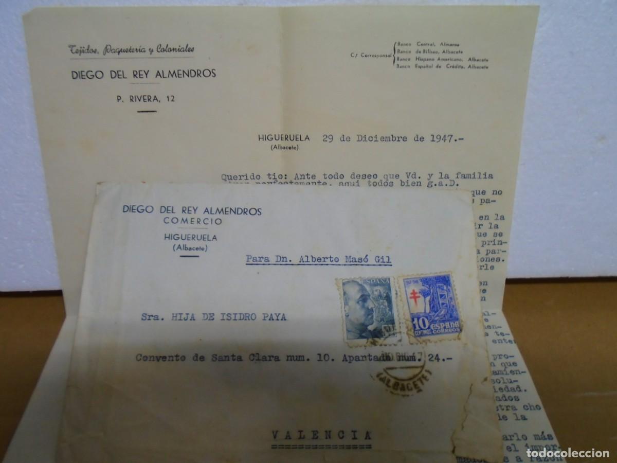 Coleccionismo: HIGUERUELA(ALBACETE)TEJIDOS,PAQUETERIA Y COLONIALES 1947.