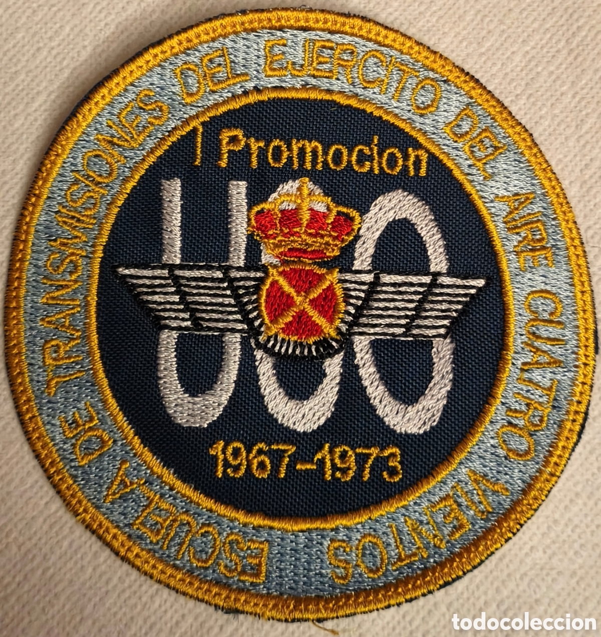 Coleccionismo: PARCHE EMBLEMA DE BRAZO A COLOR ESCUELA DE TRANSMISIONES DEL AIRE DE CUATRO VIENTOS I PROMOCI&Oacute;N