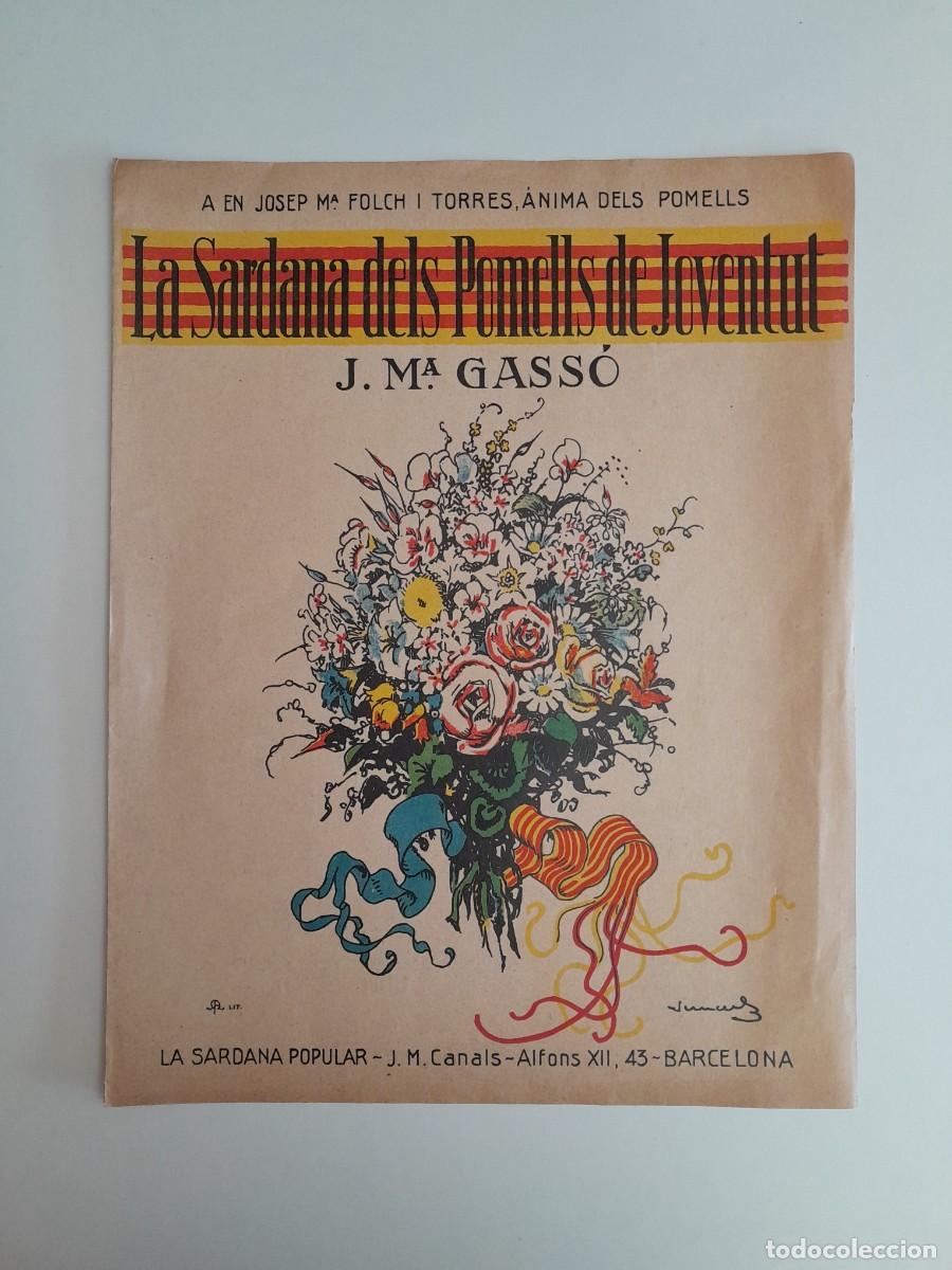 Coleccionismo: PARTITURA LA SARDANA DELS POMELLS DE JOVENTUT - J.M. GASS&Oacute; (BARCELONA, c.1910)
