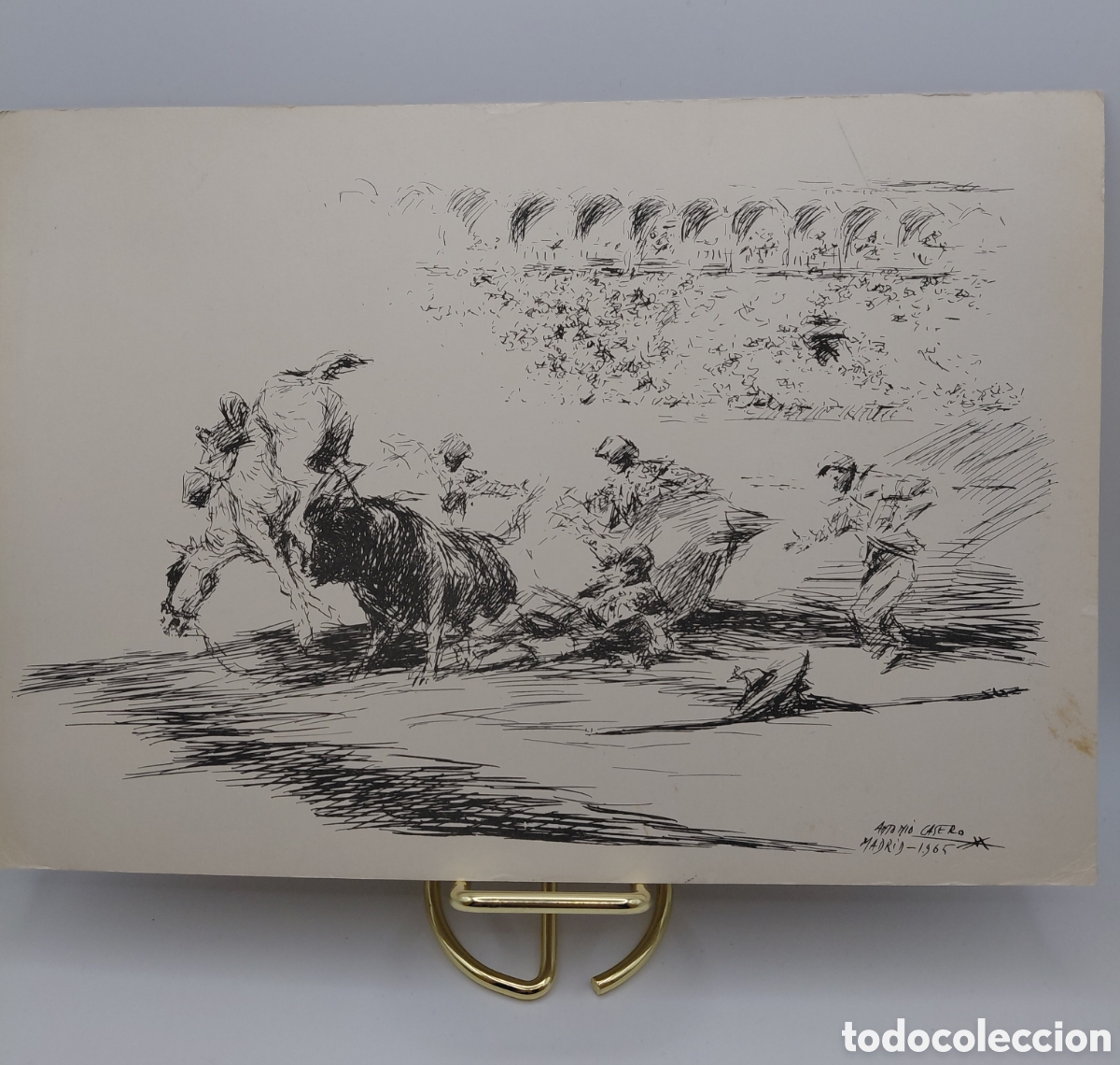 Coleccionismo: LAMINA N&ordm; 5 TAUROMAQUIA PUBLICIDAD LABORATORIOS GIL / ANTONIO CASERO 1965 / 30X21