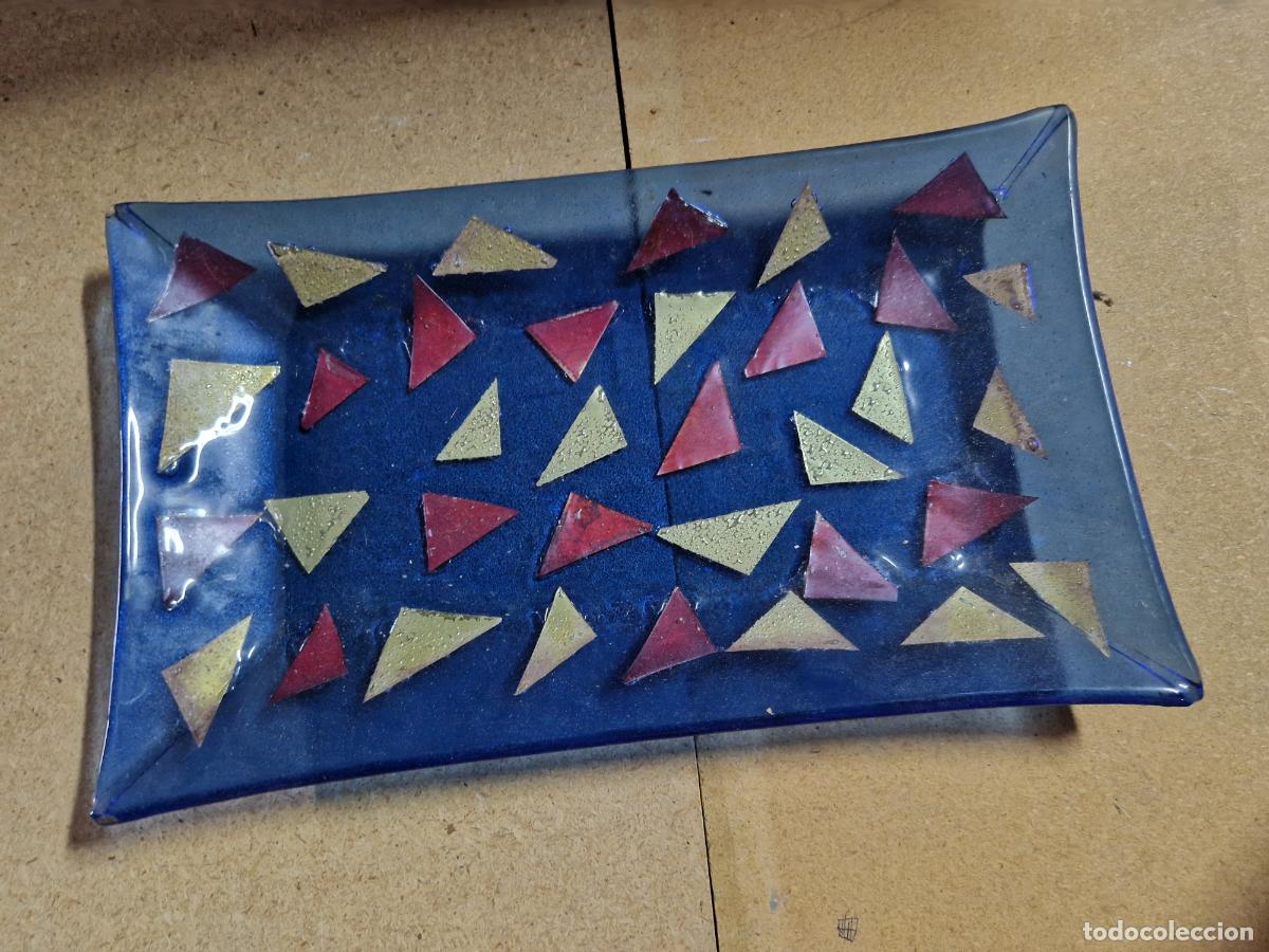 Sammeln: BONITA BANDEJA DE CERAMICA. COLOR AZUL. MEDIDA 34*21