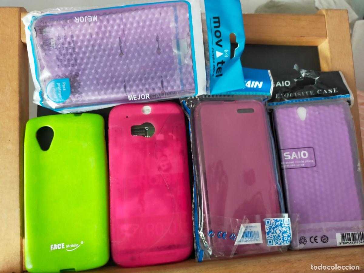 Coleccionismo: LOTE DE 5 FUNDAS DE M&Oacute;VIL A ESTRENAR. 4 FUNDAS DE M&Oacute;VIL A IDENTIFICAR + 1 FUNDA Z/L36i