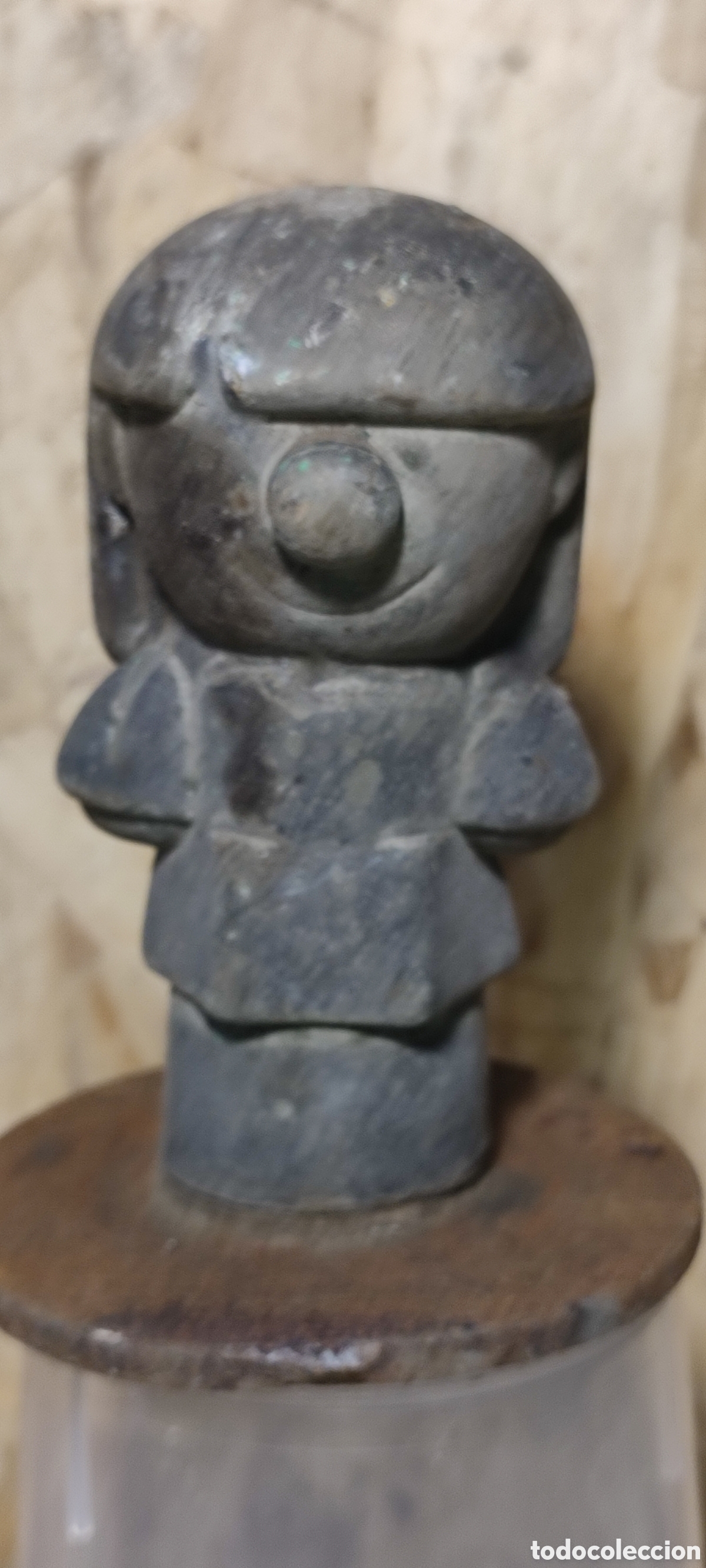Coleccionismo: Antiguo molde matriz de n&iacute;quel para fabricar mu&ntilde;ecas infantiles de goma con chifle, pito.