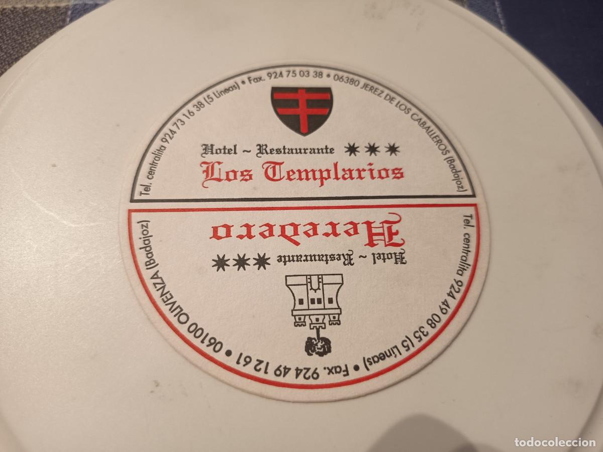 Coleccionismo: POSAVASOS HOTEL LOS TEMPLARIOS-EJEA DE LOS CABALLEROS-BADAJOZ