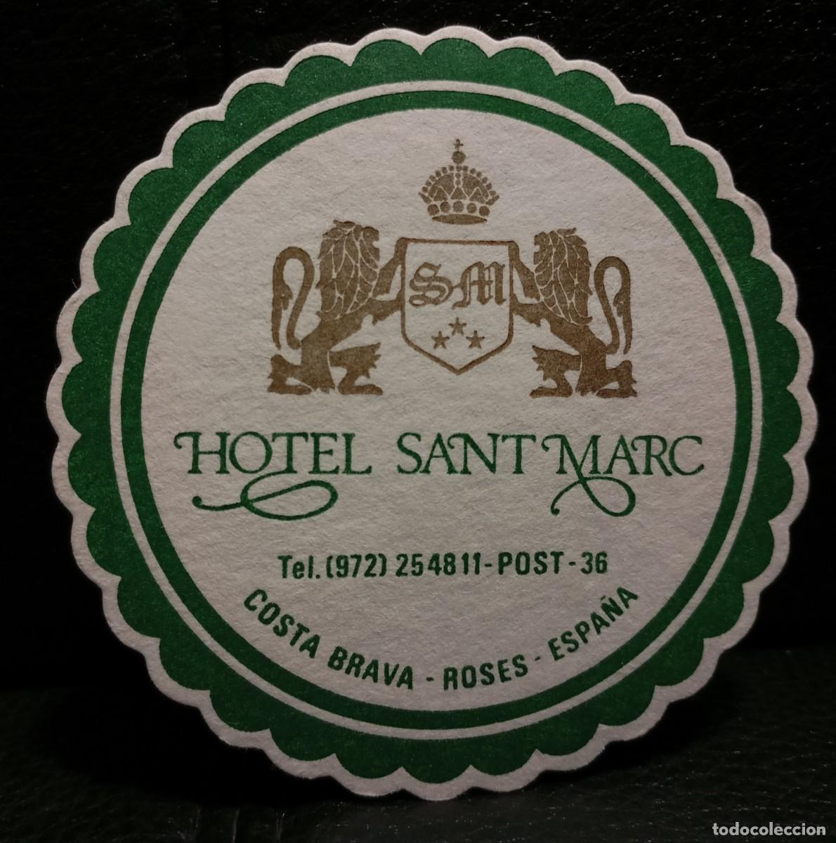 Coleccionismo: HOTEL SANT MARC - POSAVASOS - ROSES GIRONA - CERVEZA - REFRESCOS - SIDRA - BITTER